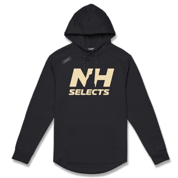 Black NH Selects Team Ultra Hoodie with gold logo centered on the chest
